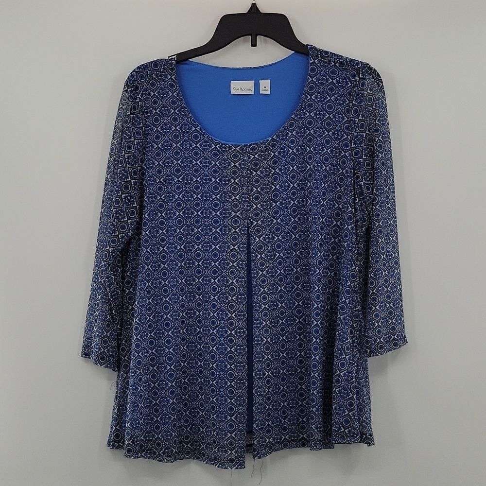 3 For $20 Kim Rogers  Blue Top size M